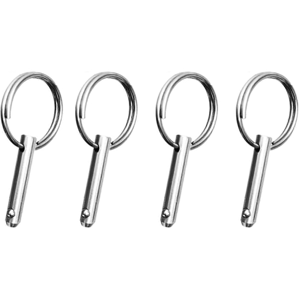 Rustfri stål kugle hængselstift, pakke med 4 1/4\" quick-release stifter til bimini top hardware