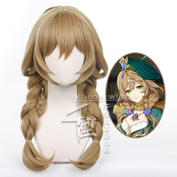 Genshin Impact Lisa cos -peruukki Lisa