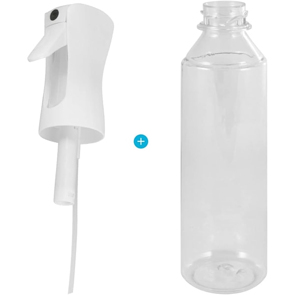 Kontinuerlig Sprayvattenflaska, Hårmistspray, Vit, 355ml, 3-pack, Ultrasmal, Lösningsmedels- & BPA-fri Klar Plast