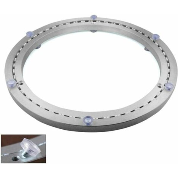 Metallisk Snurrplatta, Rund Svängbar Bas, 360° Rotationsbar, Enrads Kullager, för Tung Last, ø35cm