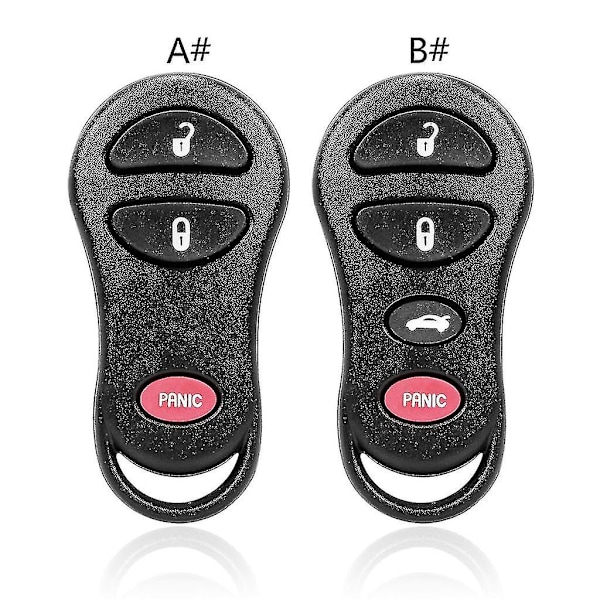 3 Knappar för Dodge-Chrysler 1998-2004 GQ43VT17T för Smart Fjärrkontroll för Nyckelbricka 3/4 Knappar