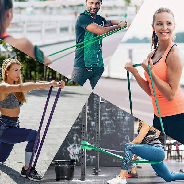 Pull Up Assist Bands 4-pack Motståndband Mobilitet och Styrketräning Perfekt för Vikter, Hantlar, Kroppssträckning, Styrketräning