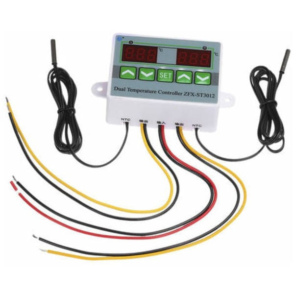 Digital temperaturregulator med dobbelt display, 220V / 1500W - 220V / 1500W