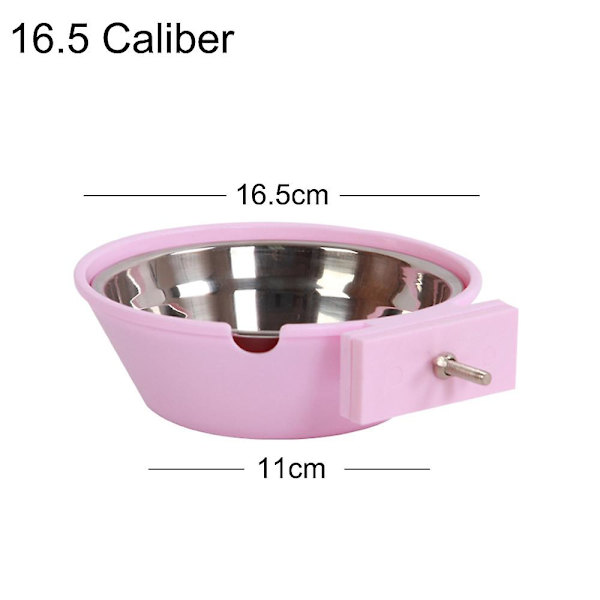 Hängbar husdjursskål i rostfritt stål Sakura Pink 16.5 Caliber