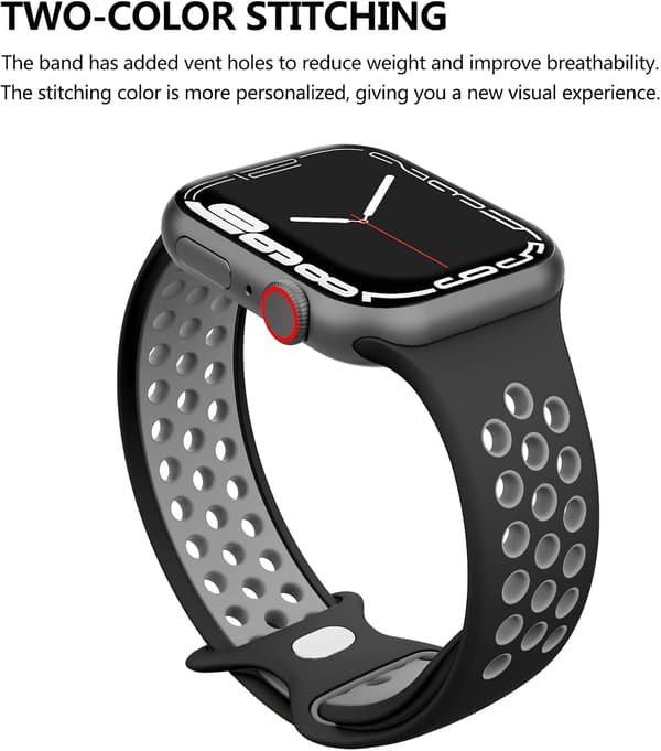 Rem til Apple Watch Band (Sort/Grå) 49mm 45mm 44mm 42mm