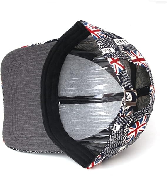 1 stk. baseballcaps med britisk flagg, sammenleggbar solhatt,