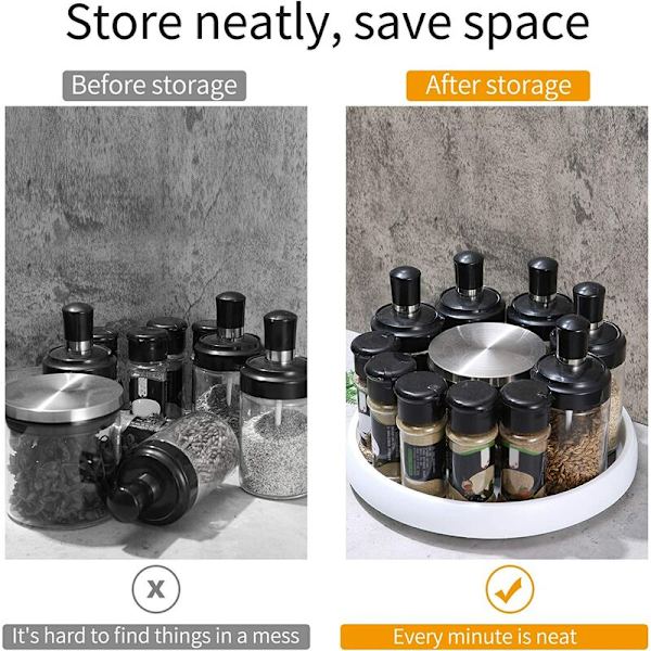 Pack Spice Carousel Kryddskåp Kryddställ Kökskryddkarusell Roterande Kryddställ Roterande Bricka Rund Bricka för Kit