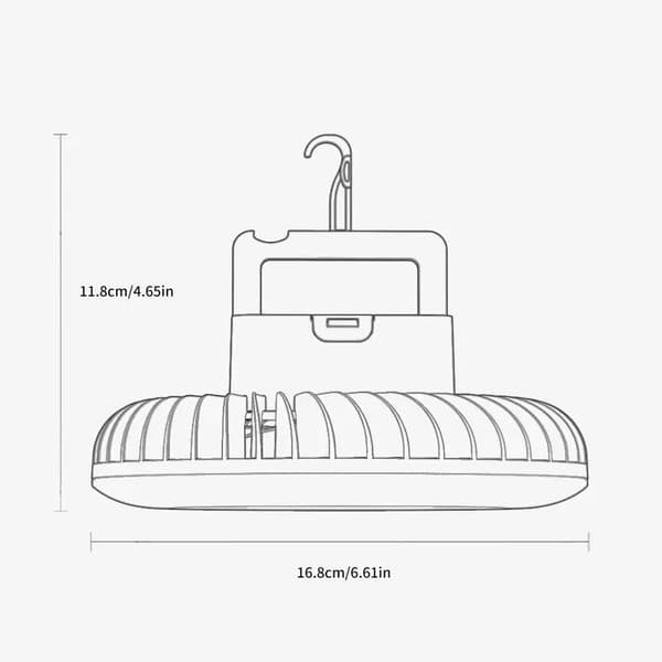 Udendørs teltlys med ventilator - bærbar multifunktionel campinglampe