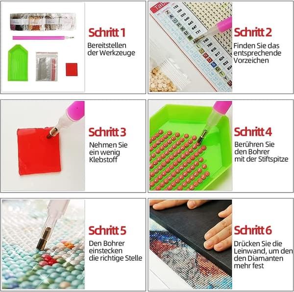 (30×40cm) Diamantmaleri Kit til Voksne, 5D Diamantmaleri