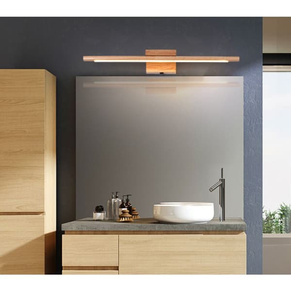 Baderom LED Gummi Tre Speil Frontlys Baderomsvegglampe, Hvitt Lys