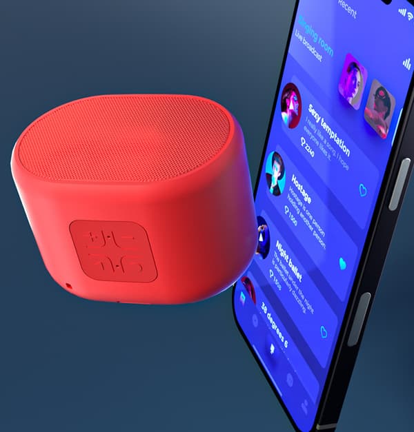 Langaton Bluetooth-kaiutin, minikaiutin, subwoofer Bluetooth-kaiutin (punainen)