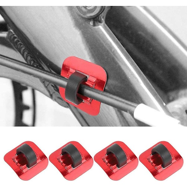 4 st cykelramfästen, cykelkabelklämmor slangstyrningsklämmor cykelbromskabeladapter cykelram för broms växelsystem