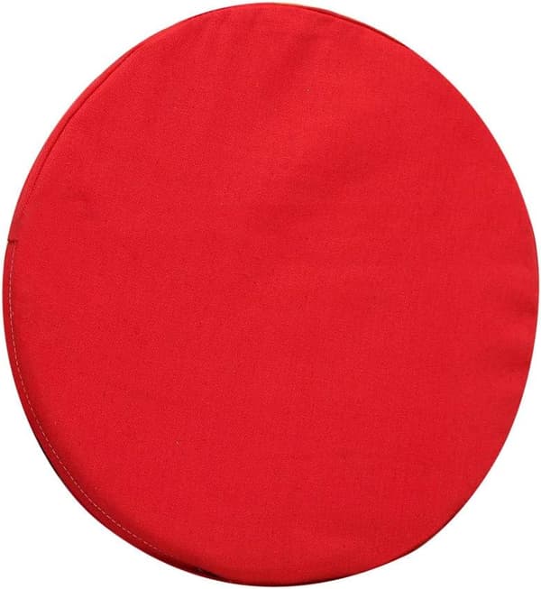 Generisk bilstol sofapute runde puter seteputer hage hjemmeinnredning (rød tykkelse 3 cm diameter 44 cm)