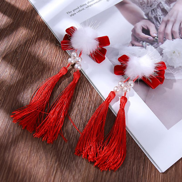 Luxurious Plush Pearl Tassel Hairpin Haircomb Girl Wedding Bride Jewelry Gift