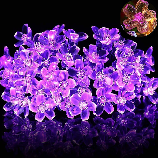 Utomhus String Lights, 50 LED 8 Dekorativa Körsbärsblommor, En Del