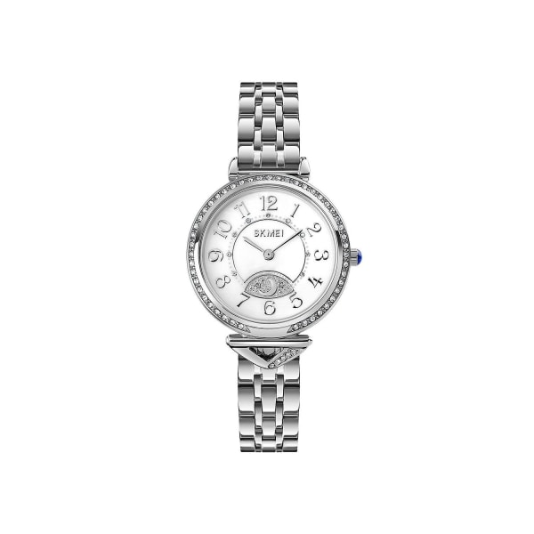 Lyxig diamanturtavla för damer i rostfritt stål band 4atm vattentät watch 8561si