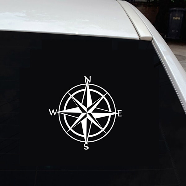 Kompass Reflekterande Personlighet Kroppssticker (Vit)