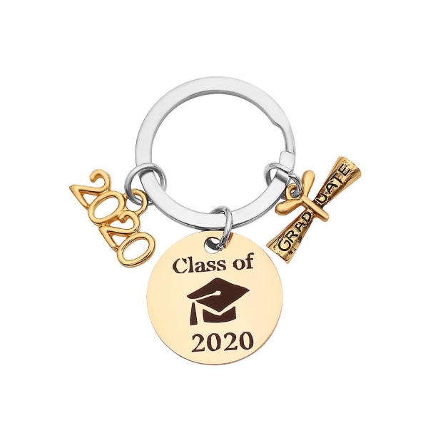 2020 Graduation Key Ring Rostfritt stål Hängande nyckelring Graduate Gift