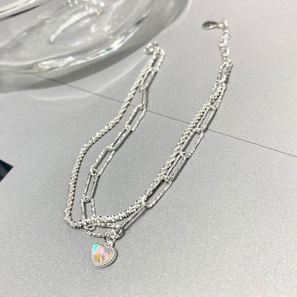 Armband Hjärta Nitar S925 Silver Mode Smycken Ac5126