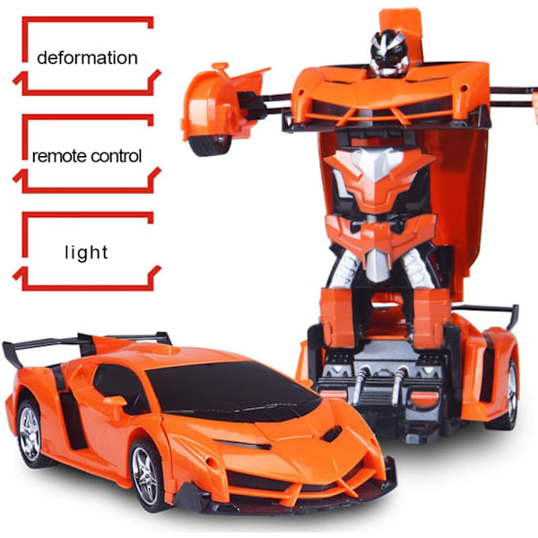 Fjärrstyrd Bil, 2 i 1 Transformerande Robotbil, En-Klicks Transformerande Bil, Fjärrstyrda Transformers och Transformerande Robot, Pedagogisk Leksak för Barn