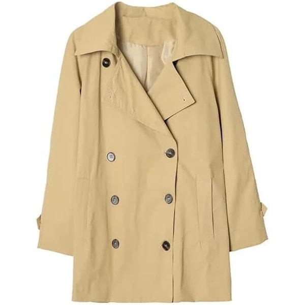 Khaki XL plus kokoinen naisten polven mittainen trenssi khaki XL