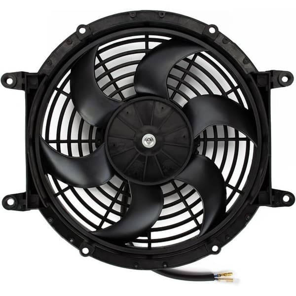 Universal elektrisk køleventilator - 12V kølerblæser - Motorventilatorblade - 80W - Monteringssæt (23cm)