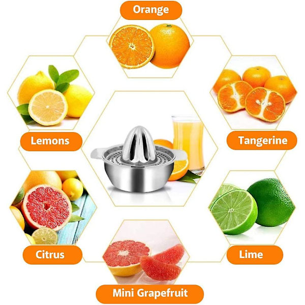 Rostfritt Stål Manuell Saftpress, Citronpress, Citruspress Hushållspress Apelsinpress Fruktpress Citronpress Frukt Citron Limet Apelsin