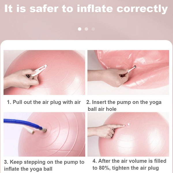 Träningsboll - Balans Yoga Boll För Träning, Stabilitet Förlossningsboll För Graviditet Pink 65CM