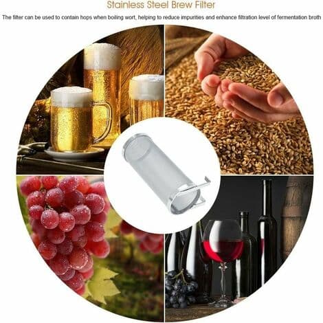Ølsifilter, 300 mikron rustfrit stål hjemmelavet filter, 10*4 tommer, 1 stk