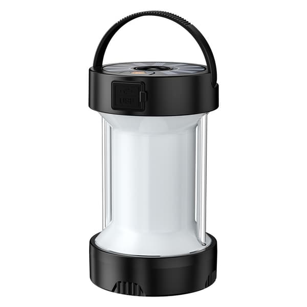 Utomhus Camping Ljus Typ-C Gränssnitt Kraftfull LED Camping Ljus (Svart Version)