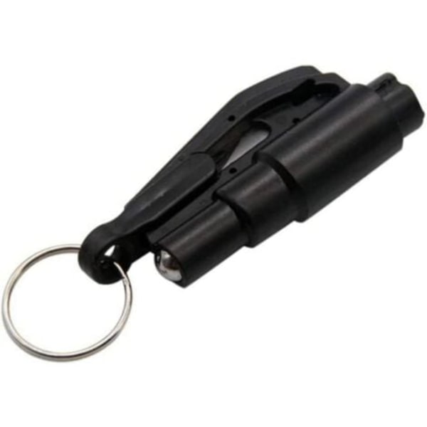 Säkerhetsnyckelbricka, fönsterkross, bältesklippare, enkel och snabb att använda för bilar (svart)