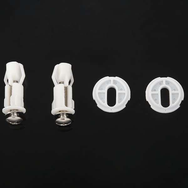 Toalettsits Gångjärn Skruvar WC Hål Fixering Enkel Installation 2 Pack Vit