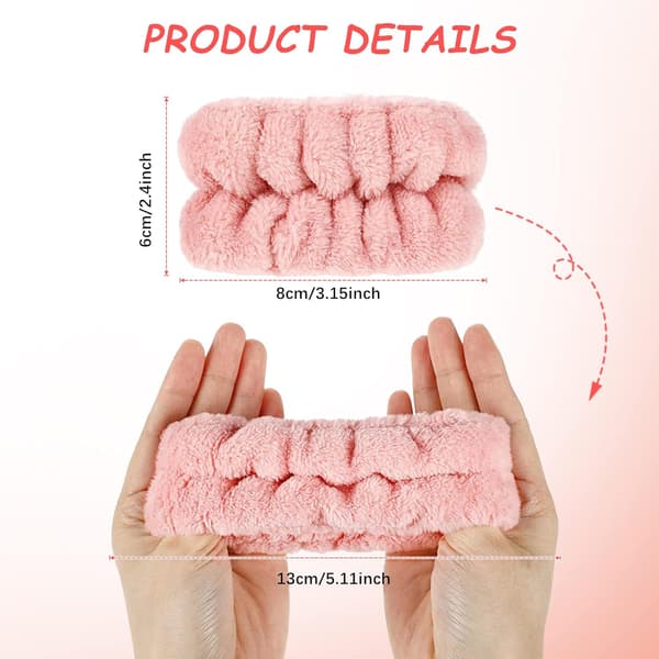 4 par Mikrofiber Ansigtsvask Absorberende Håndledsremme til Kvinder