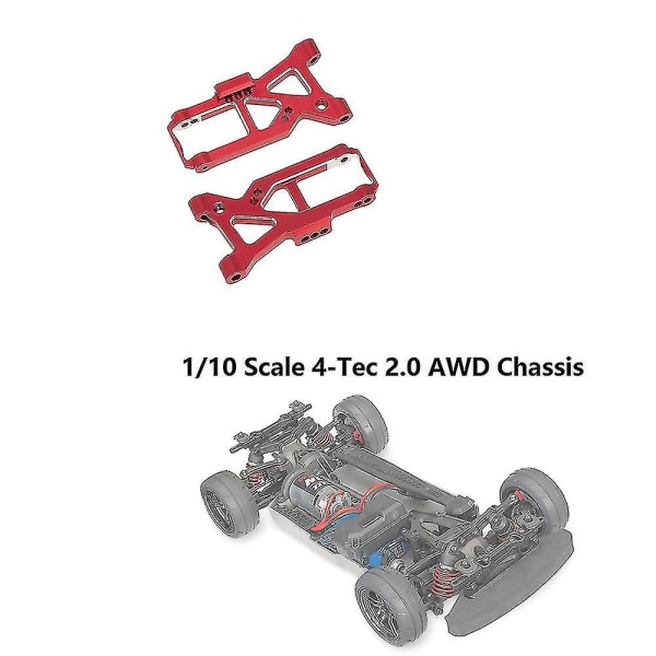 2 kpl Metalliset Eturipääjousitusvarret Yhteensopivat Traxxas 4-tec 2.0 3.0,1:n kanssa