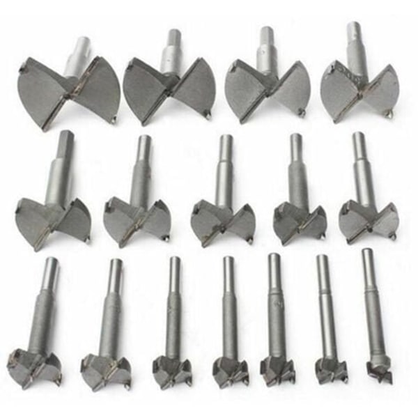 16PCS (15MM - 35MM) Träbearbetning Karbid Sänkskruv, Installera Sfäriska Trä Dörrar, Lådor, Formning Bits Trä Borr B