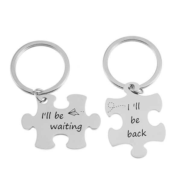 2 kpl Puzzle-avaimenperät Pari Avaimenrenkaat Luova Riippuva Lahja Rakastajille Avaimenperät