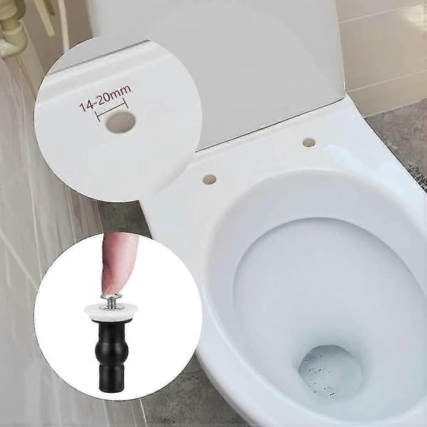 Toiletskruer, universelle ekspanderende gummiskruer til topmontering af hængsler, WC-blindhuller, plastikskive