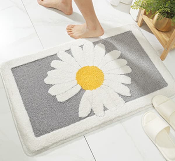 Daisy-moon grå 40*60cm tjock badrumsmatta halkfri,