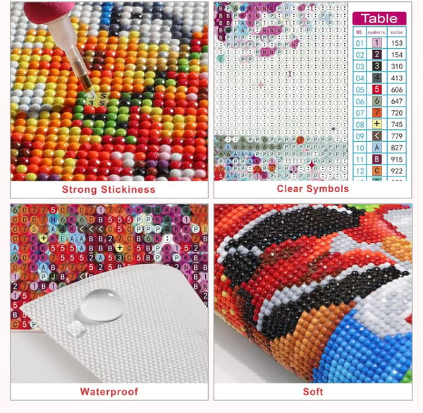 5D Diamantmaling Full Runde Bor Kits Limt Kunsthåndverk