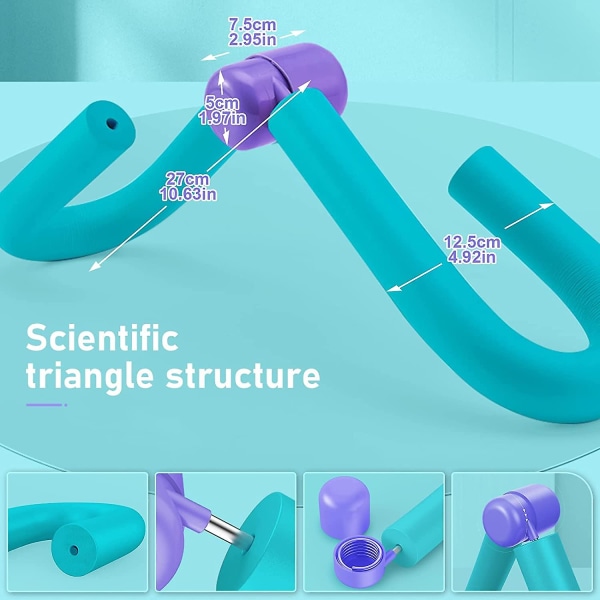 Lårtränare Armmuskel Bröst Midjetränare Gym Hem Fitness Träningsutrustning Klämma Vacker Beninstrument, Yoga Träning Vacker Rumpa Klämma Blue