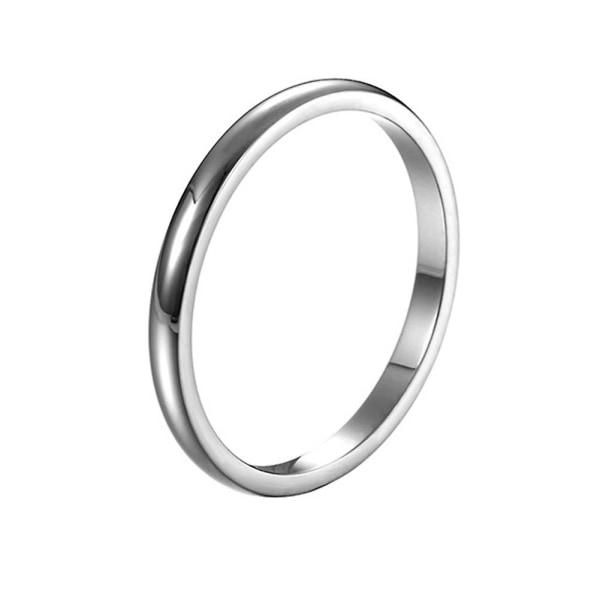 Minimalistisk kupolformad polerad kvinnor bröllop förlovningsband finger ring smycken gåva US 5