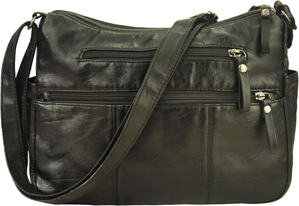 Handväskor för kvinnor, mjuk PU-läderväska, damer Crossbody-väska och handväskor, lätt pocketbok