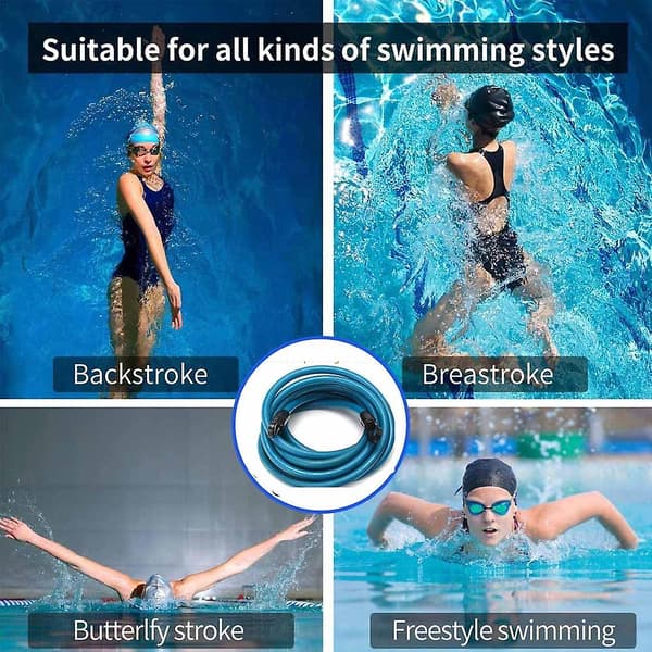 Motståndsbands Simtether Stationär Simning, Simsele Statisk Simningsbälte Blue 3M