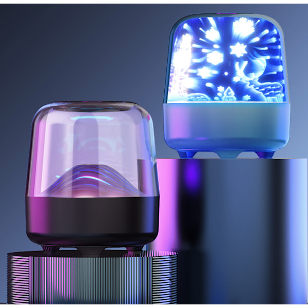 LED-färgad atmosfärslampa med högtalare, kreativ stjärnkarta Bluetooth-högtalare (Normal blå)