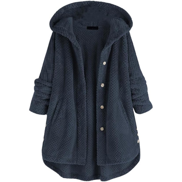 Marinblå 4XL plus size fleece-huvtröja för kvinnor Wine red 4XL