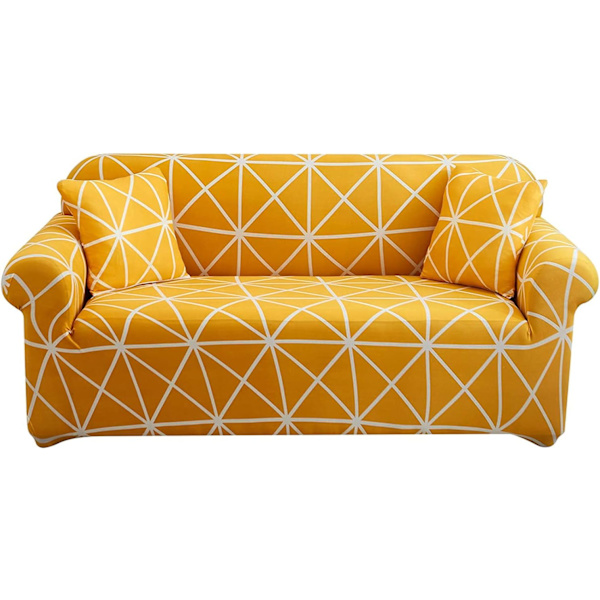 Trykt sofatrekk, elastiske sofatrekk, mønstrede trekk til toseter sofa, for 2-seters putesofa SSH (2-seter/toseter)v