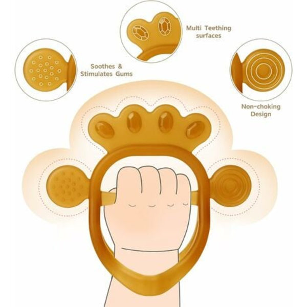 Bebis-Tuggumsspel, Amber & Transparent Tuggumringar 2-pack