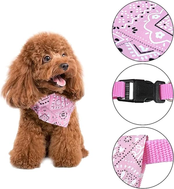 Rosa hundhalsduk krage, triangulär scarf tvättbar haklapp