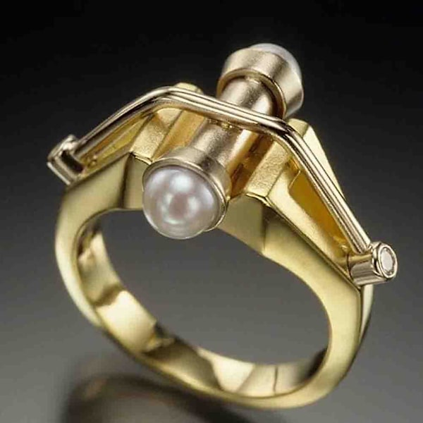 Mode Kvinnor Kubisk Zirkonia Inlagd Geometrisk Finger Ring Fest Smycken Present 2 US 6