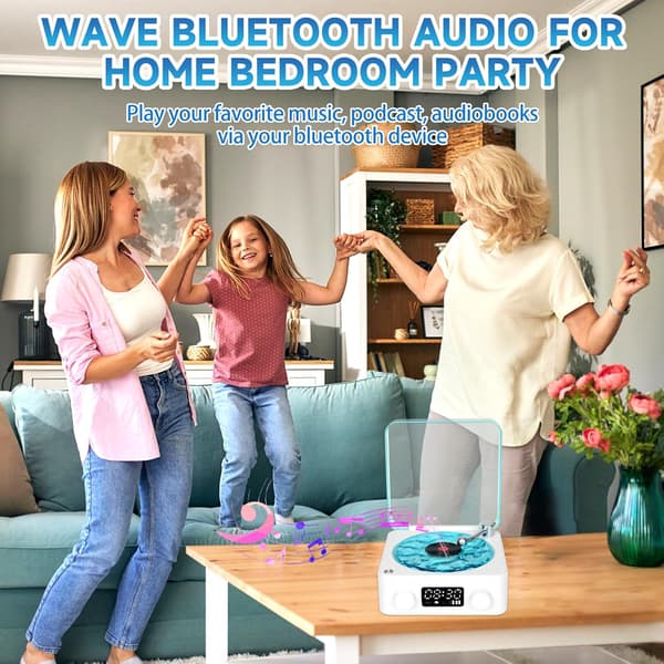 Bluetooth-vinyylisoitin – Vintage-kaiutin levysoittimella